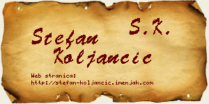 Stefan Koljančić vizit kartica
